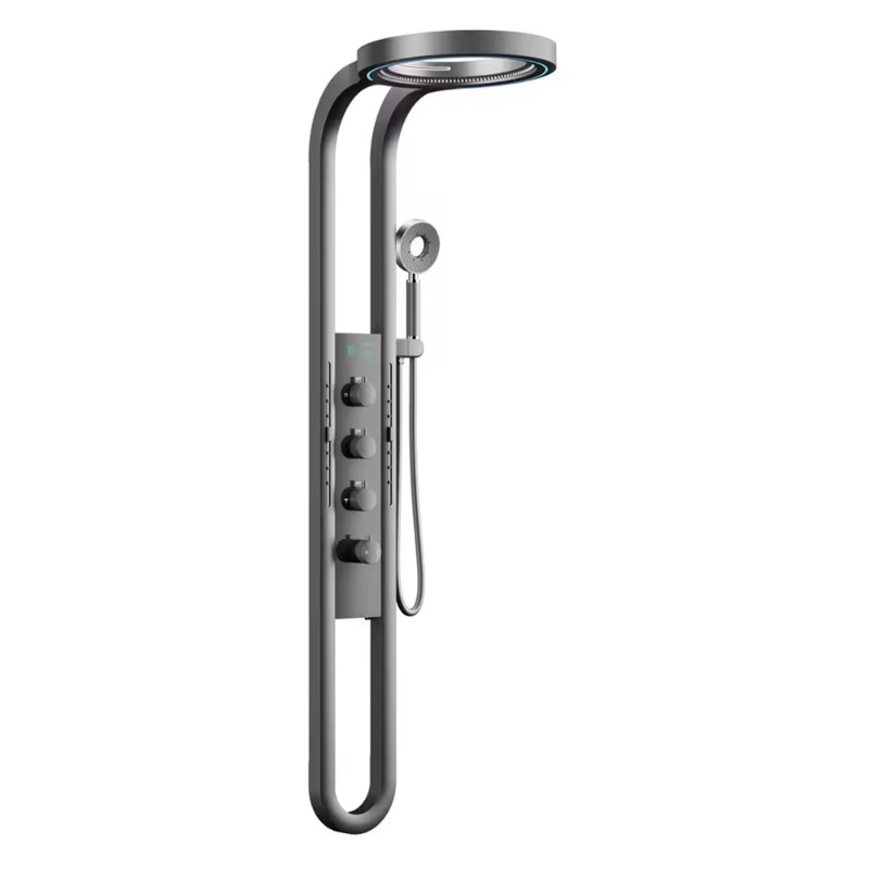 Spa & Wellness Dr Roy Sothers - Intelligentes digitales Display, thermostatisches Duschsystem, Wandmontageplatte,
