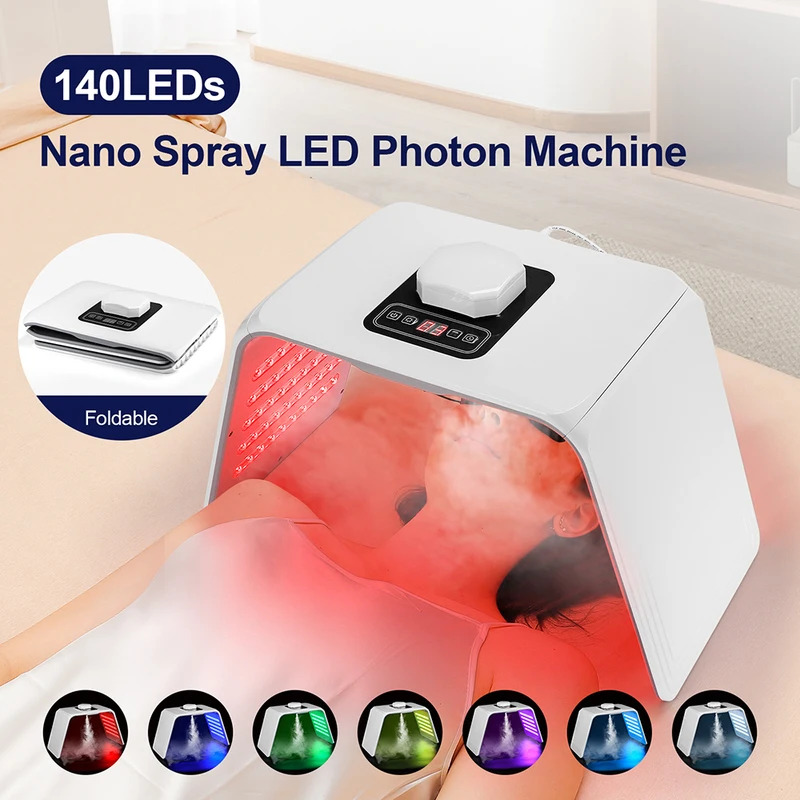 Spa & Wellness Dr Roy Sothers - 7-Farben-LED-Photonen-Schönheitsmaske, feuchtigkeitsspendendes Nano-Spray für Gesicht und