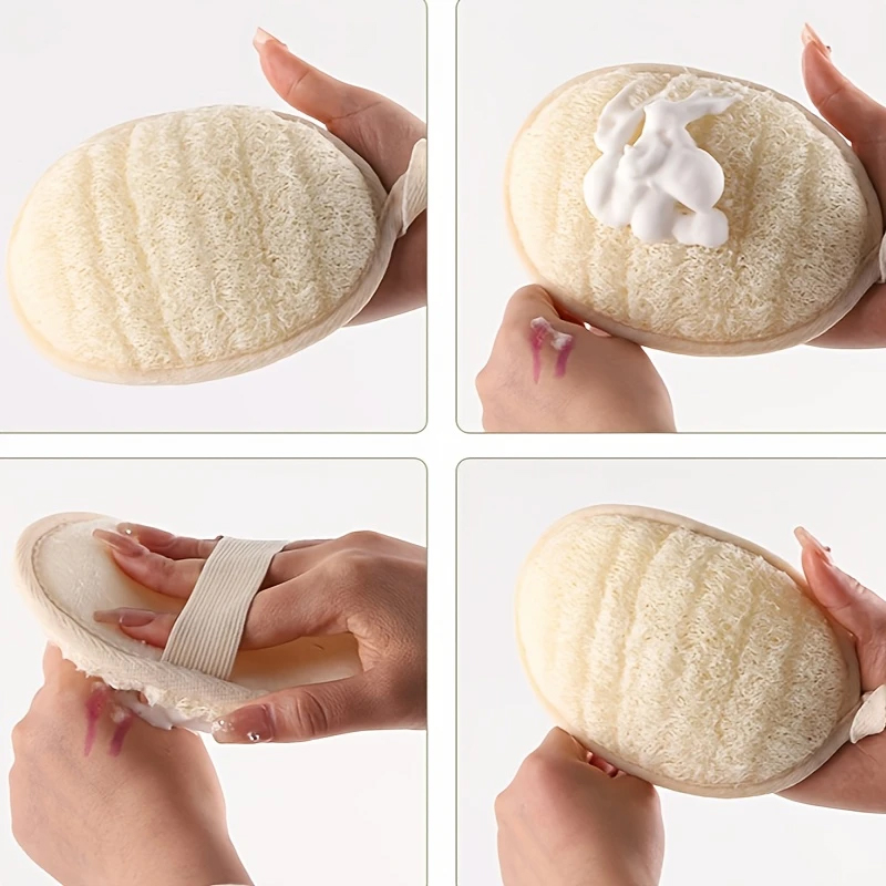 Body Loofah Natural - Natürliche Weiche Duschbürste Reinigungspad Luffa Körperpeeling