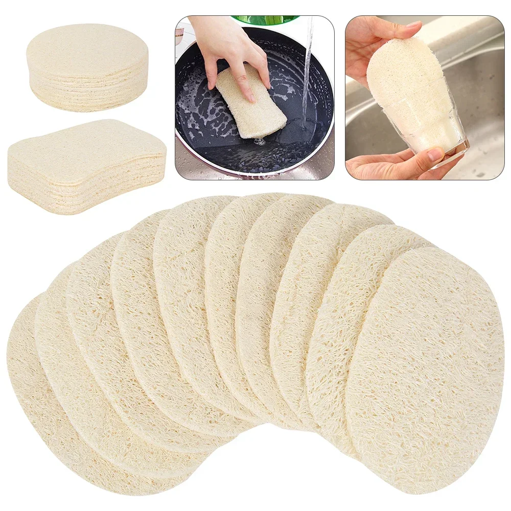 Body Loofah Natural - 5-teiliges natürliches Luffa-Geschirrspültuch, leicht zu reinigender