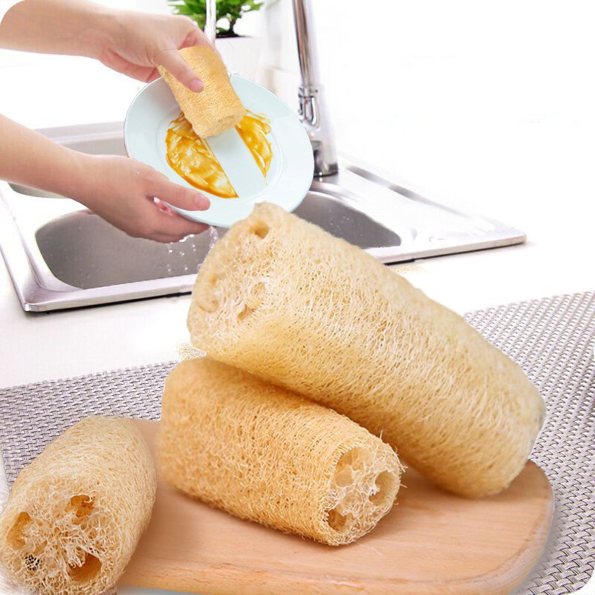 1 Stück natürlicher Luffa-Schw – Body Loofah Natural Bewertung und Preis
